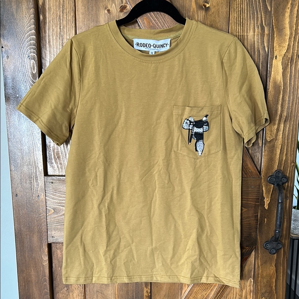 Rodeo Quincy Mustard T-Shirt with Pocket